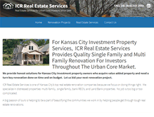 Tablet Screenshot of icrrealestateservices.com